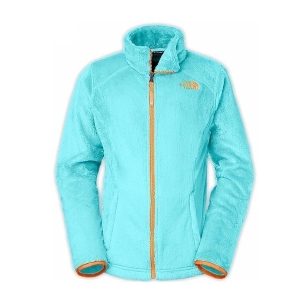 The North Face Osolita Fleece Jacket Full Zip in Blue Orange Girls Size Large